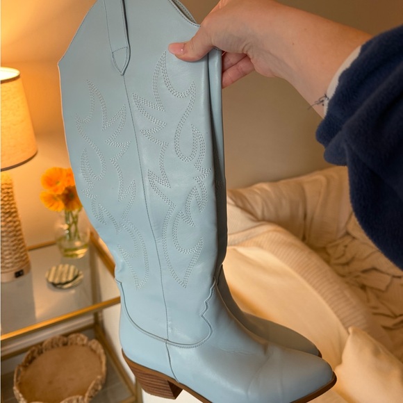 Shoes - Powder Blue Cowgirl Boots